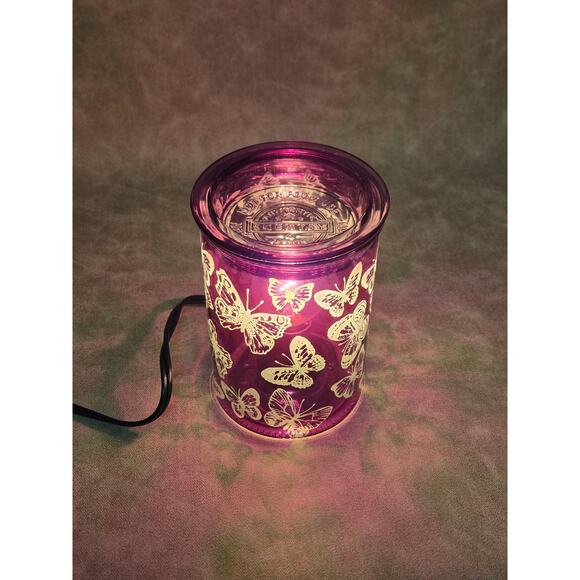 Scentsy Wings Warmer ~ Purple Wax Warmer with Butterflies - Picture 3 of 10